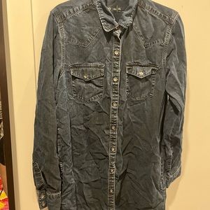Gap 1969 Denim Button Down Dress with pockets